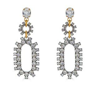 Elizabeth Cole Rihannon Drop Earrings in Crystal
